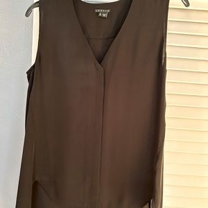 New Theory sleeveless silk blouse